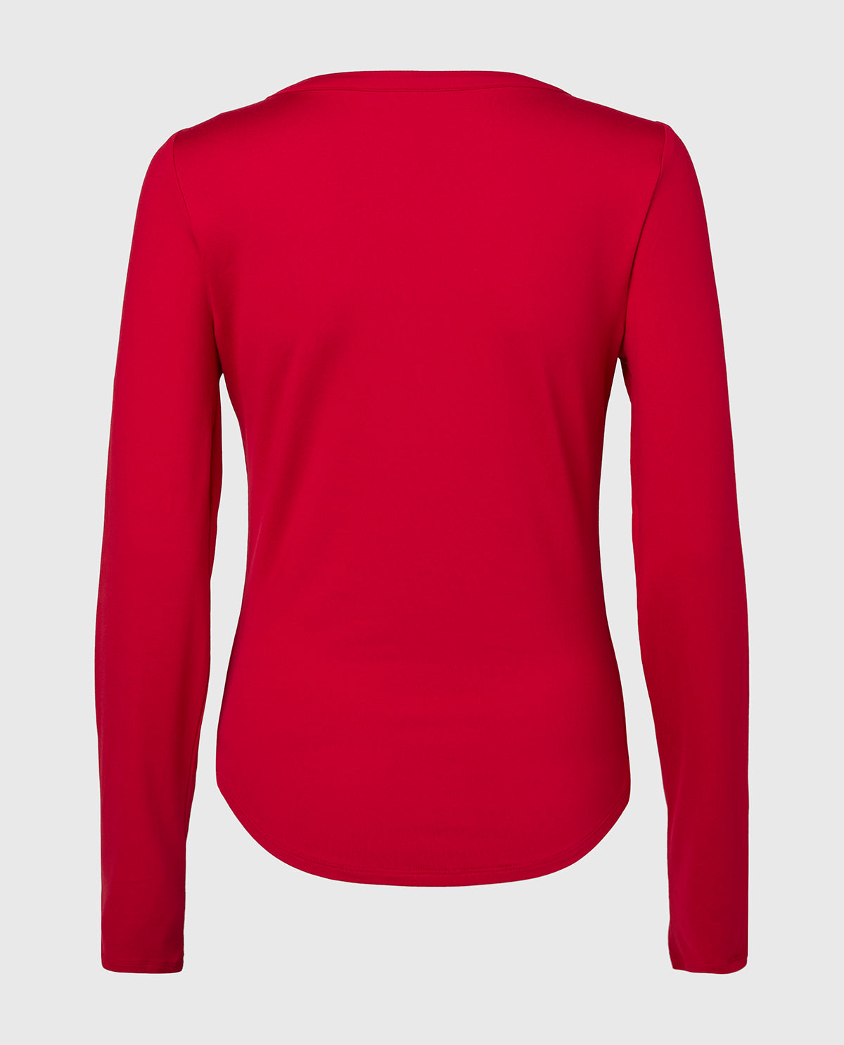 La Senza Long sleeve brushed jersey v-Neck top in Crimson