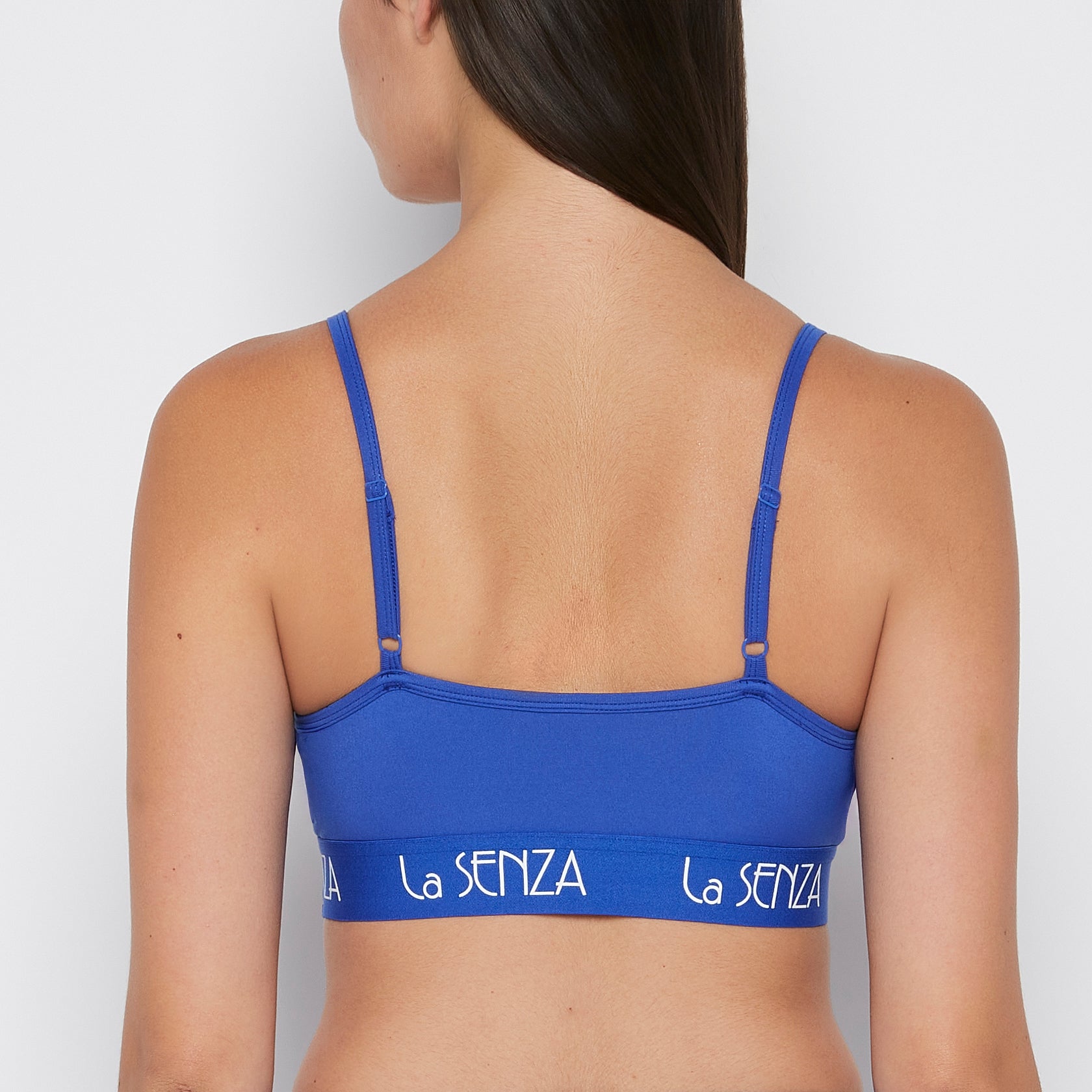 La Senza Scoop Bralette with Art Deco Band in Dazzling Blue