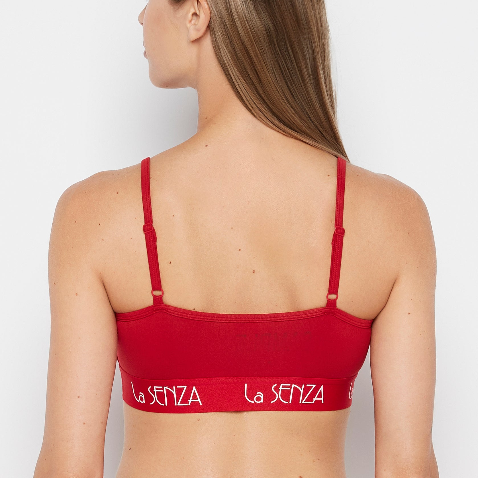 La Senza Minicami échancrée avec logo Art déco cramoisi