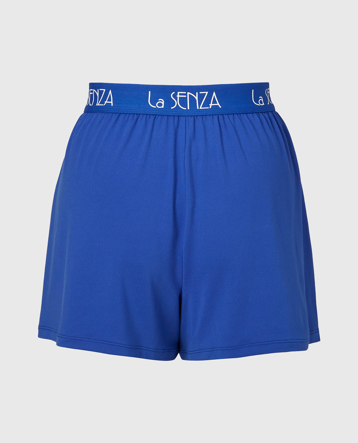 La Senza Brush Jersey Shorts with art deco logo in Dazzling Blue