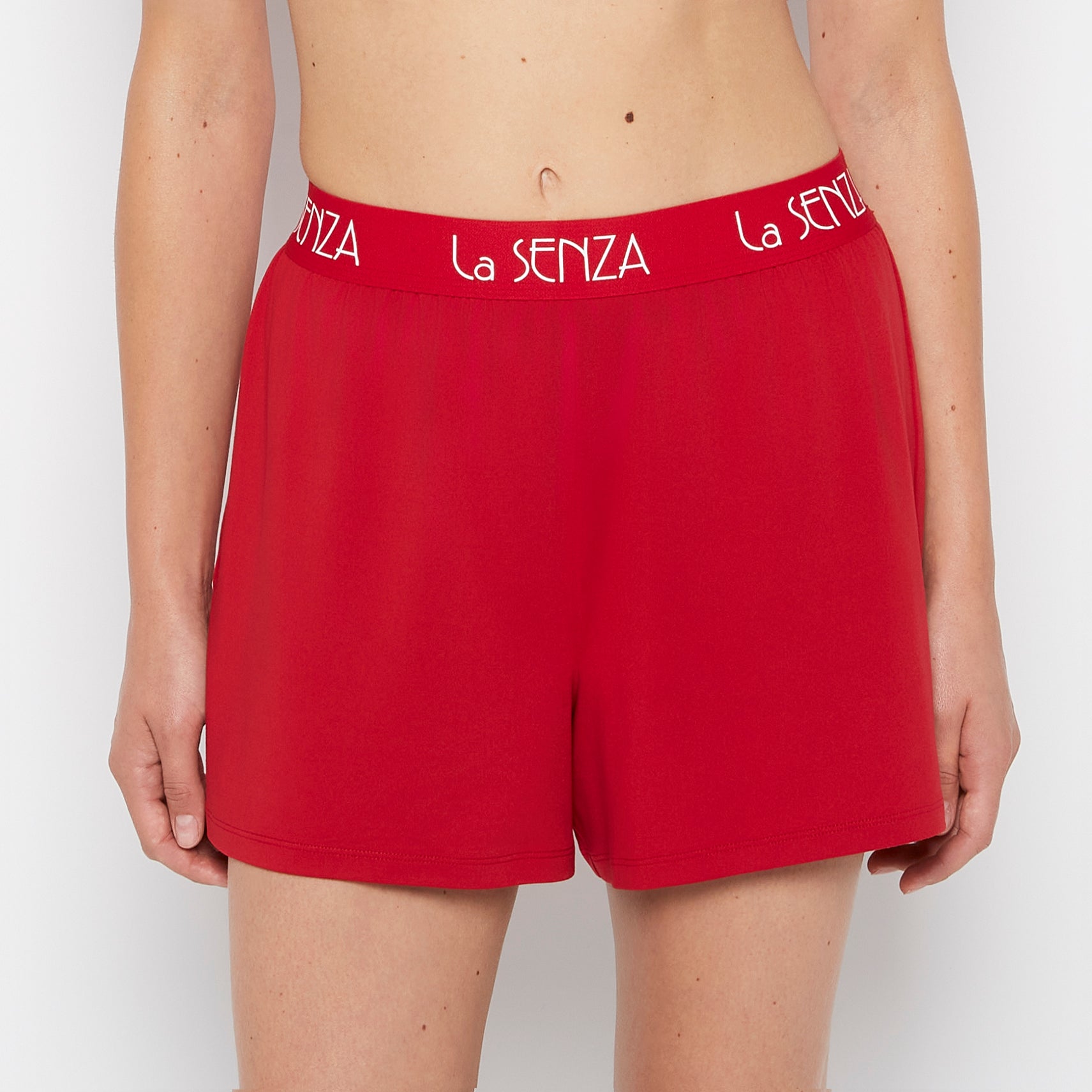 La Senza Short en jersey brossé avec logo Art déco cramoisi