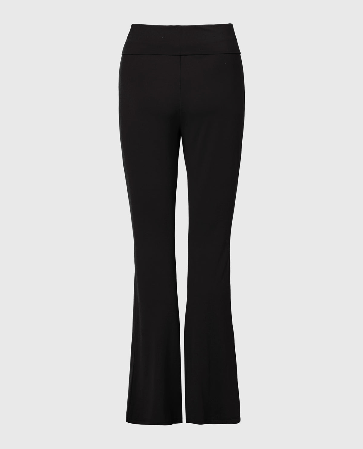 La Senza Brushed Jersey Fold over flare leg pant in Tuxedo Black
