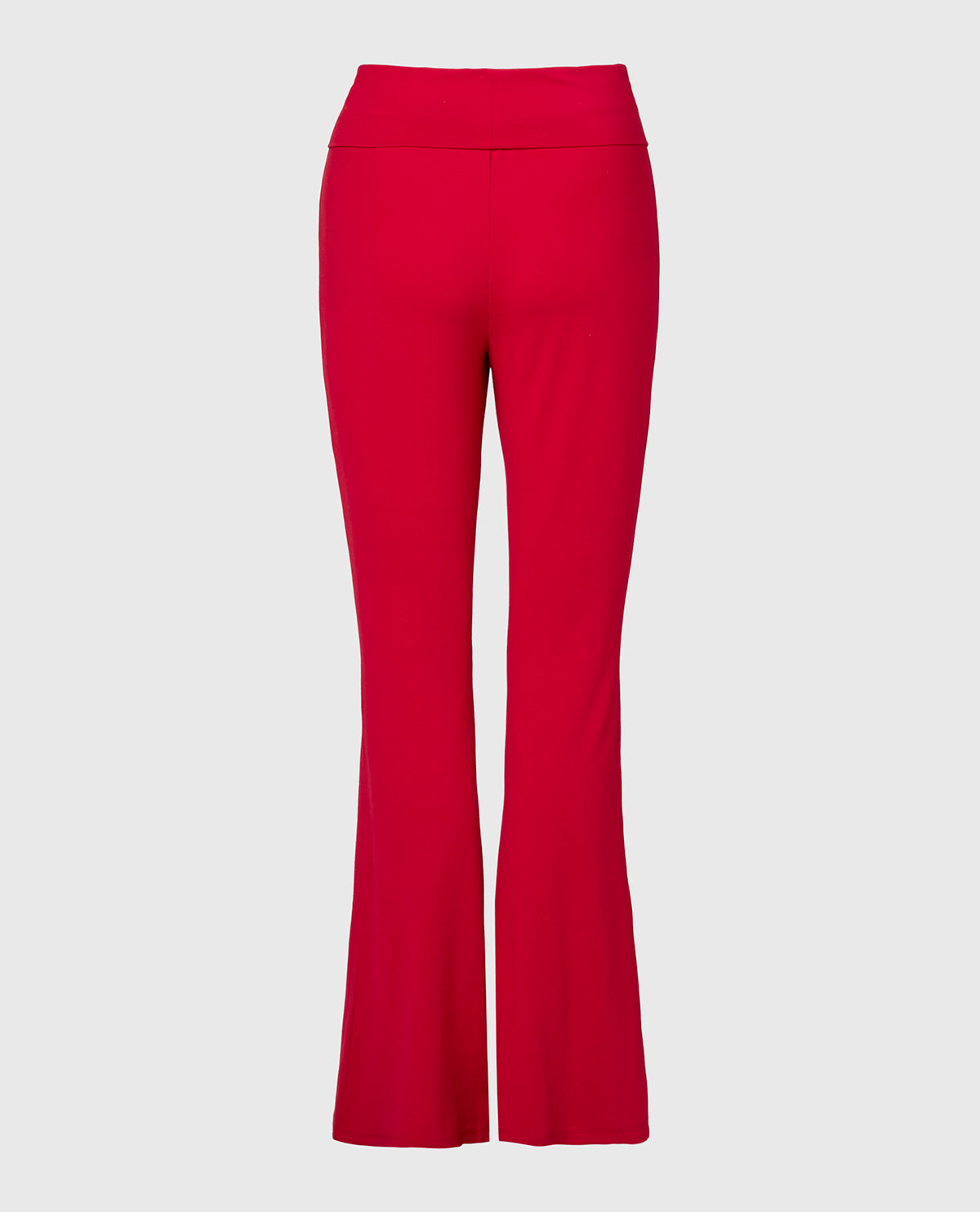 La Senza Brushed Jersey Fold over flare leg pant in Crimson