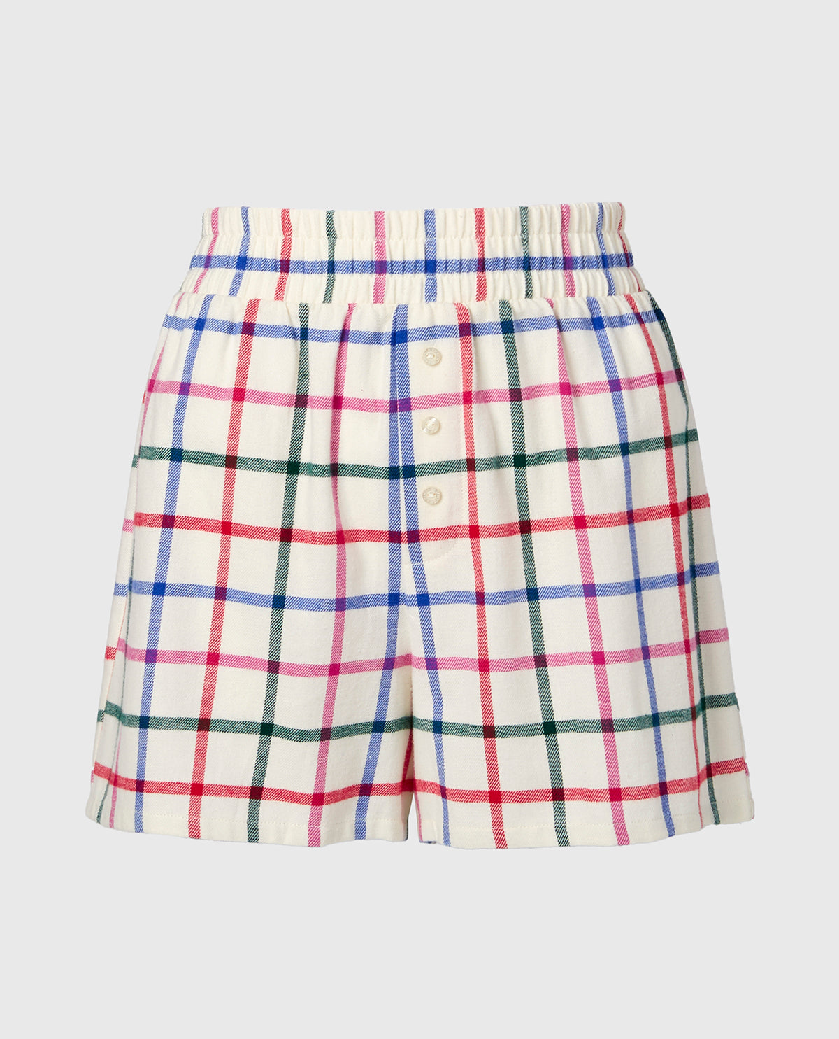 La Senza Flannel Boxer Short in Large Jingle Plaid