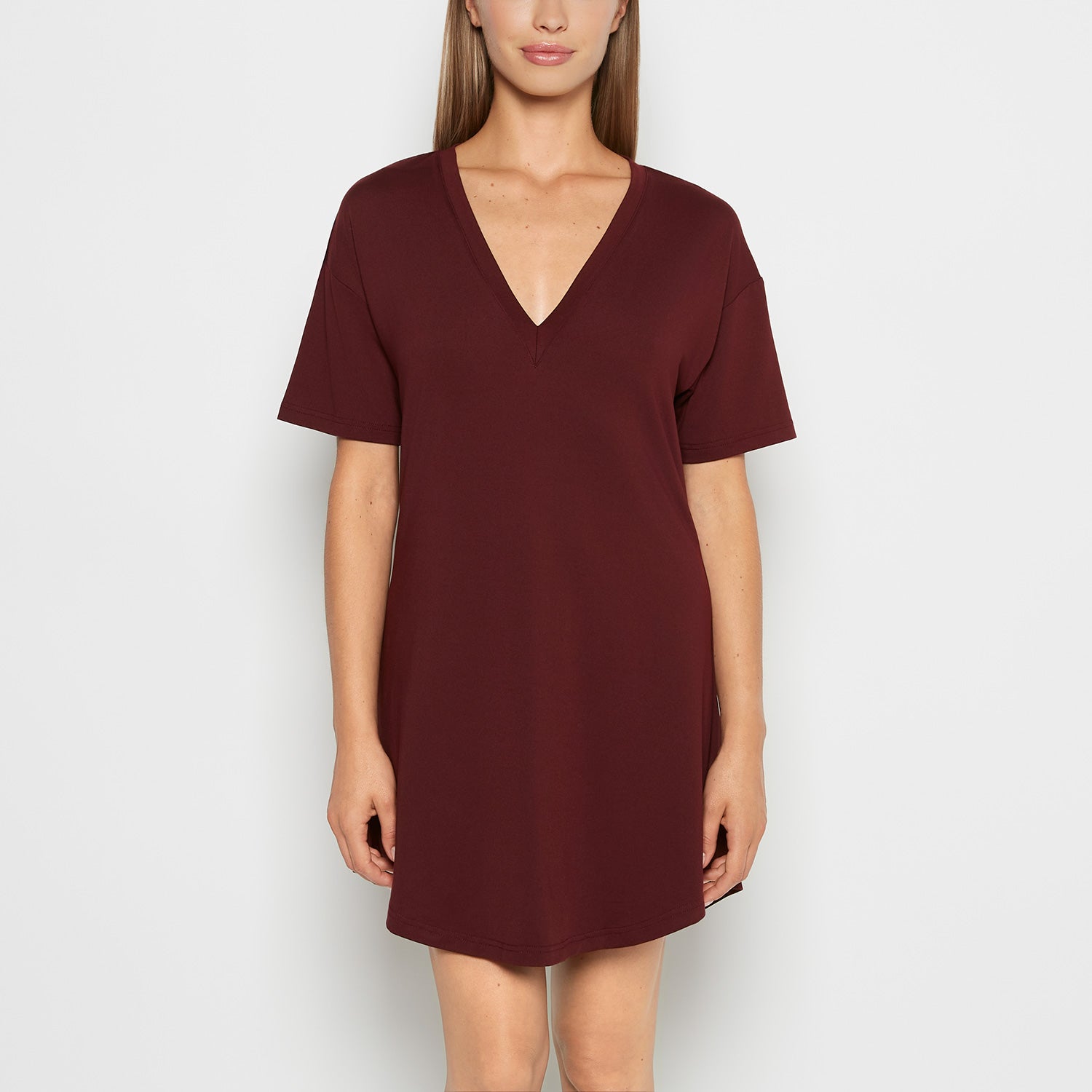 La Senza Brushed Jersey Sleep Shirt in Russian Ruby