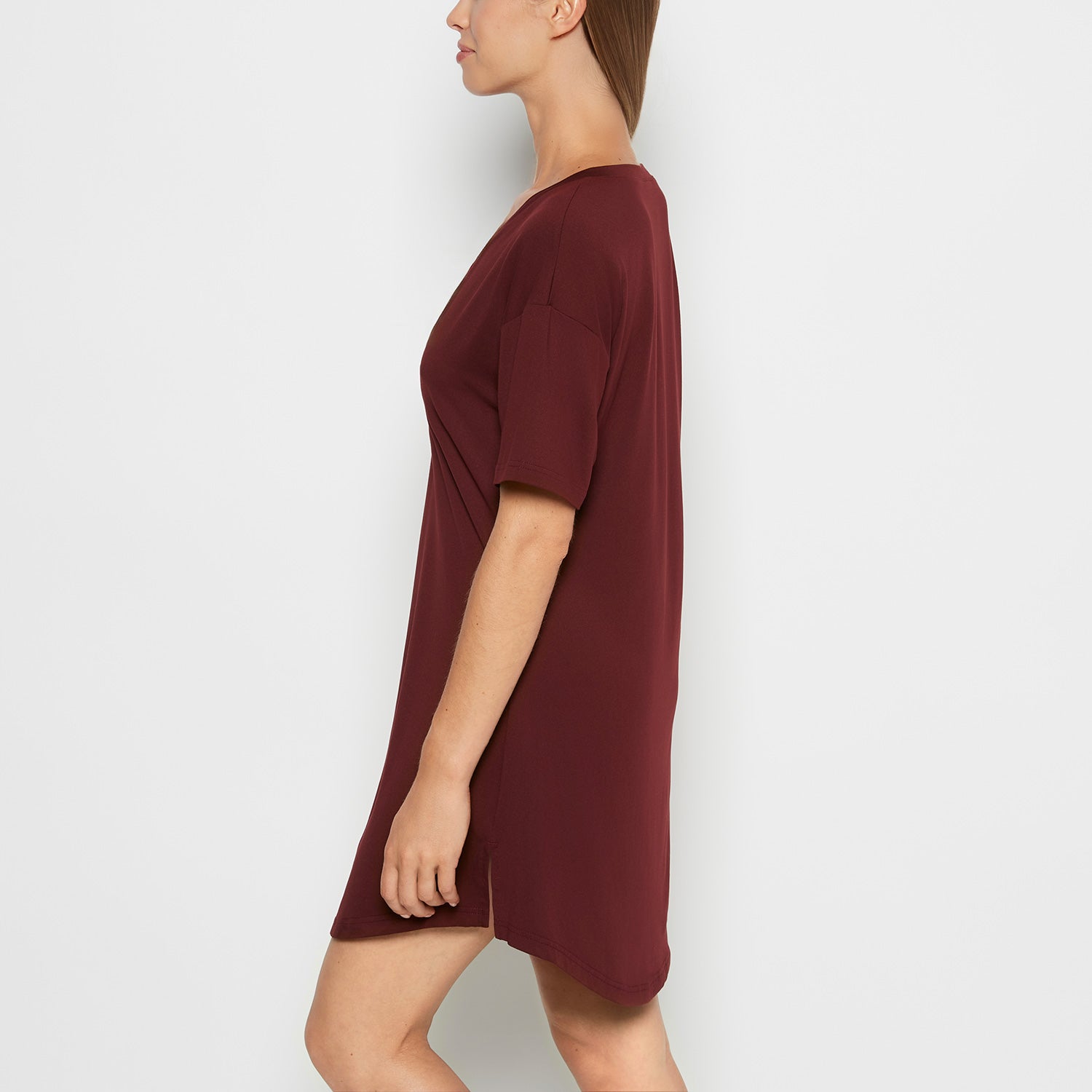 La Senza Brushed Jersey Sleep Shirt in Russian Ruby