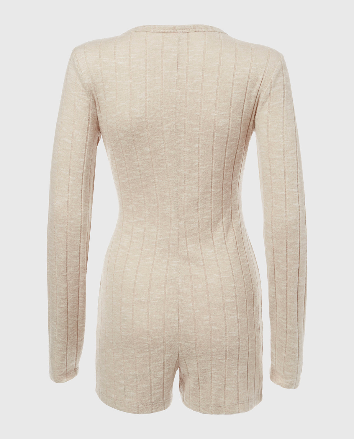 La Senza Placket Front Onesie in Cozy Light Oatmeal