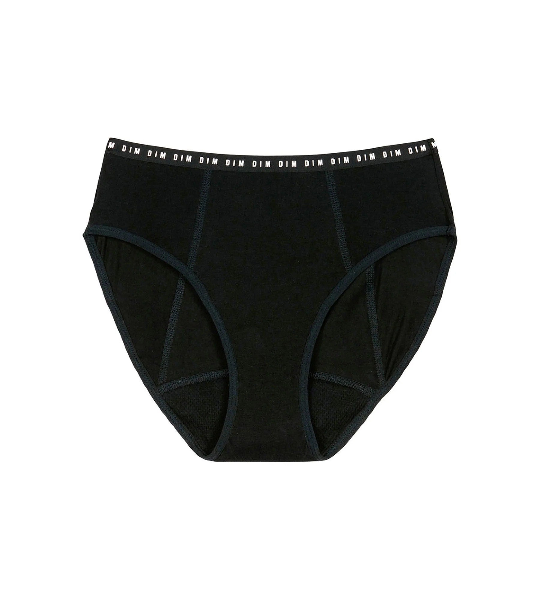 La Senza Menstrual Panty Bikini Logo Waist in Tuxedo Black