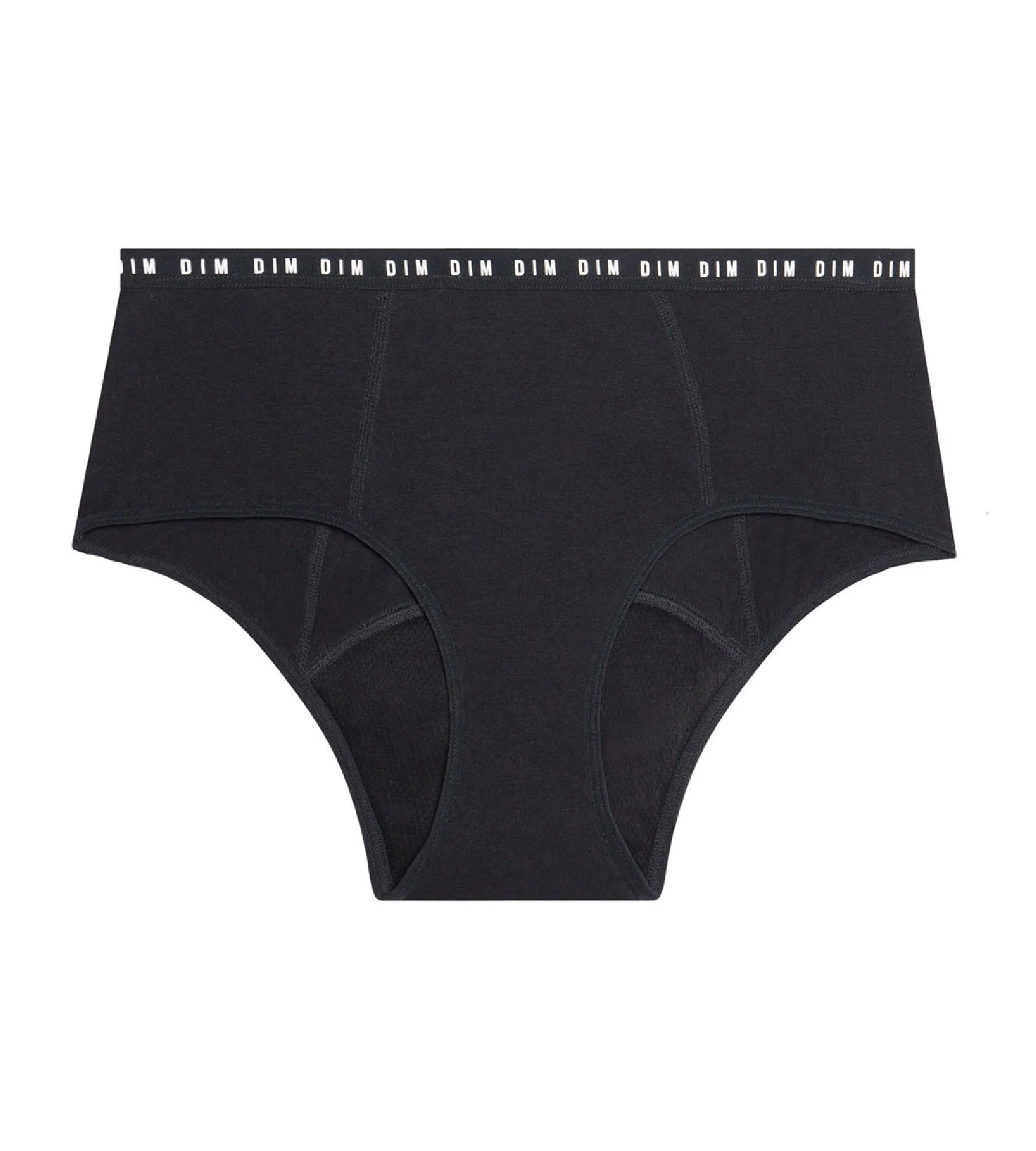 La Senza Menstrual Panty Shorty Logo Waist in Tuxedo Black