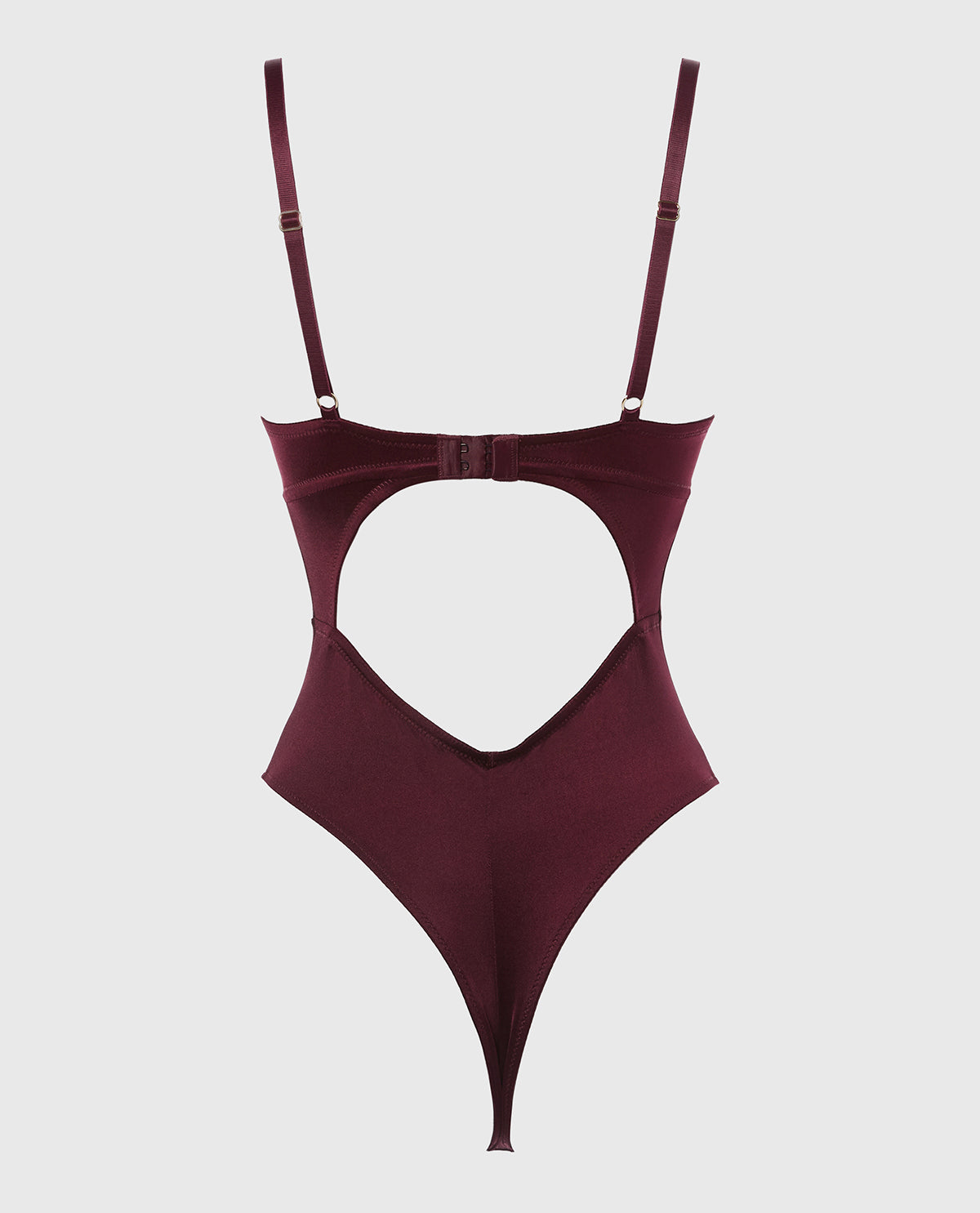 La Senza Push Up Demi bodysuit with reverie lace cup in Russian Ruby