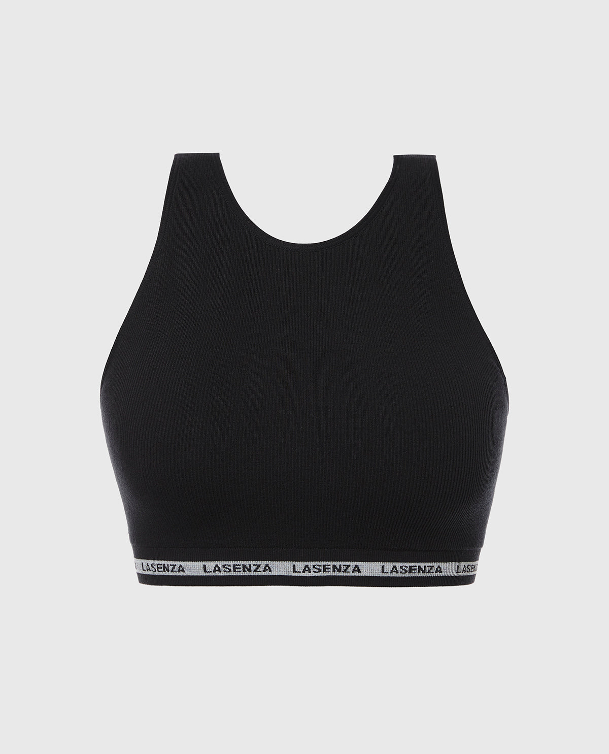 La Senza Seamless Crop Top in Tuxedo Black