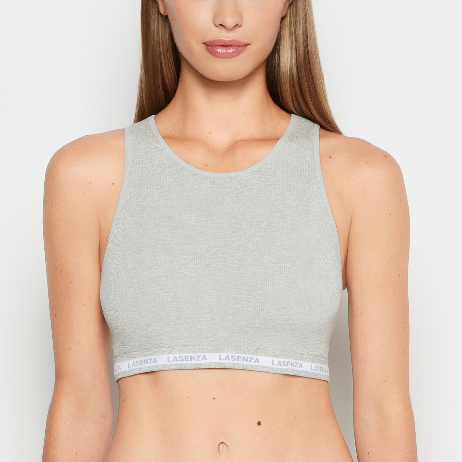 La Senza Haut écourté sans coutures in Gris chiné