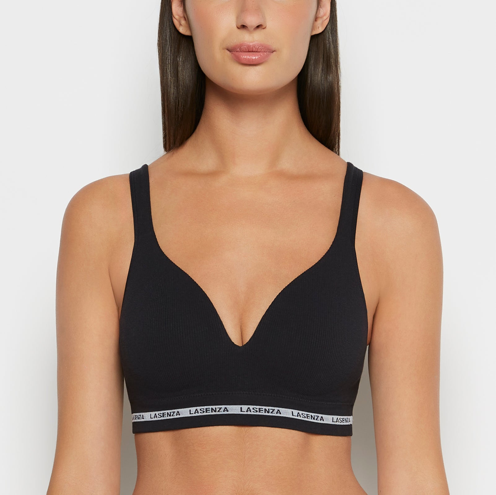 La Senza Soutien-gorge triangle coussiné sans coutures in Smoking Noir