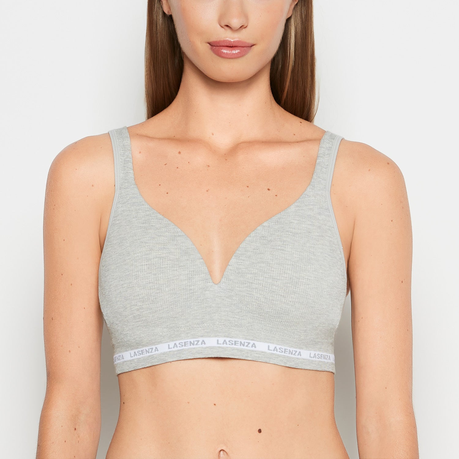 La Senza Soutien-gorge triangle coussiné sans coutures in Gris chiné