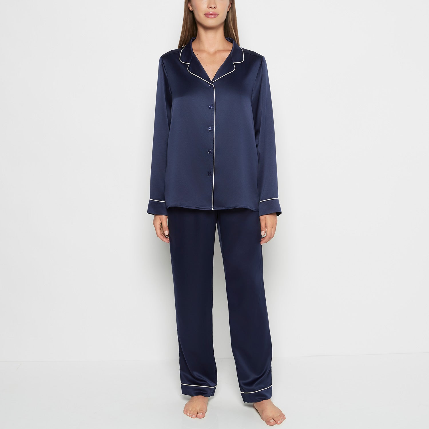 La Senza Satin Sleep Top in Dress Blues