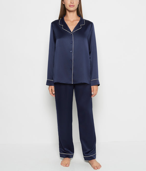 La Senza Satin Sleep Top in Dress Blues