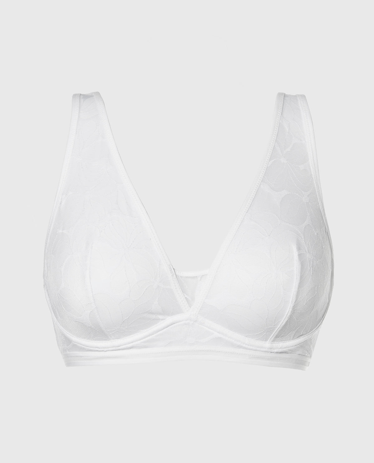 La Senza Lined Wired Triangle Bralette in Powdered Sugar