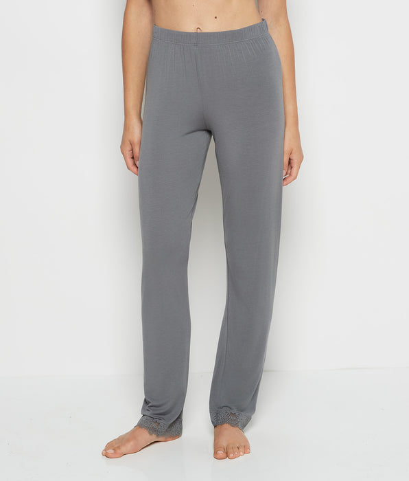 La Senza Modal with Lace Trim Sleep Set in Smoked Pearl