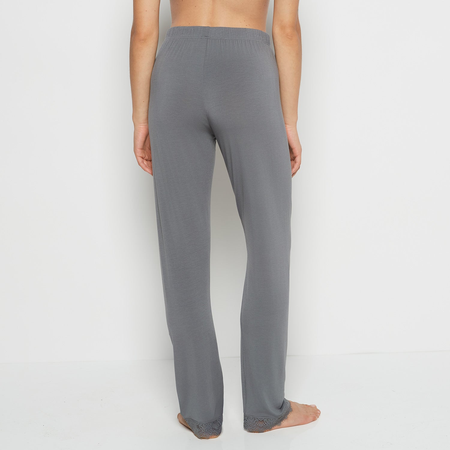 La Senza Modal with Lace Trim Sleep Set in Smoked Pearl