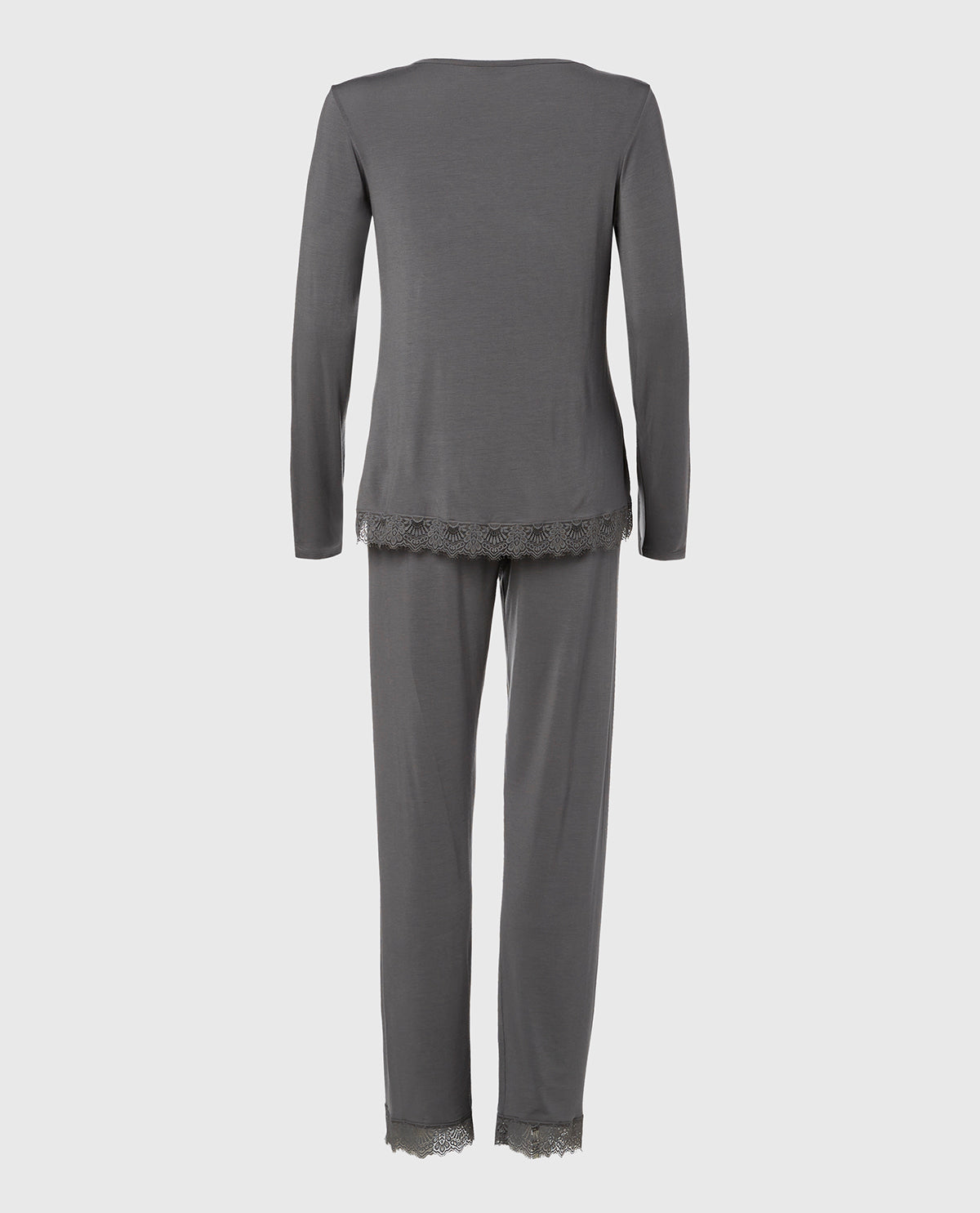 La Senza Modal with Lace Trim Sleep Set in Smoked Pearl