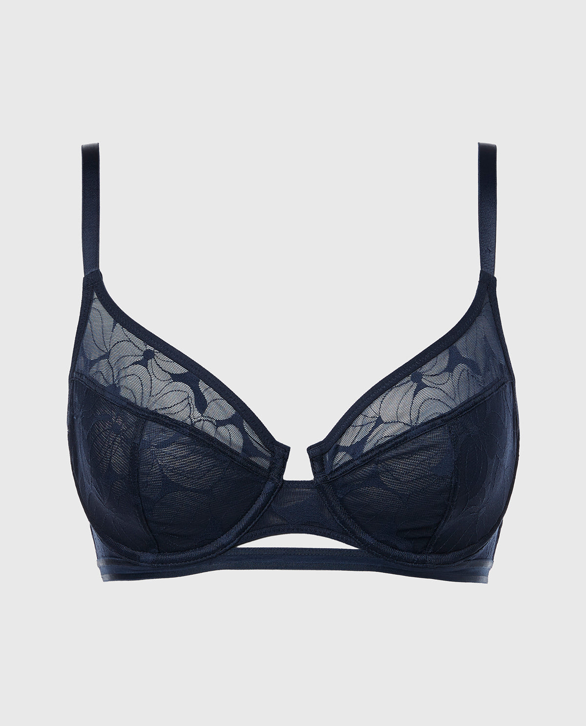 La Senza Unlined Wired Triangle Bralette in Navy