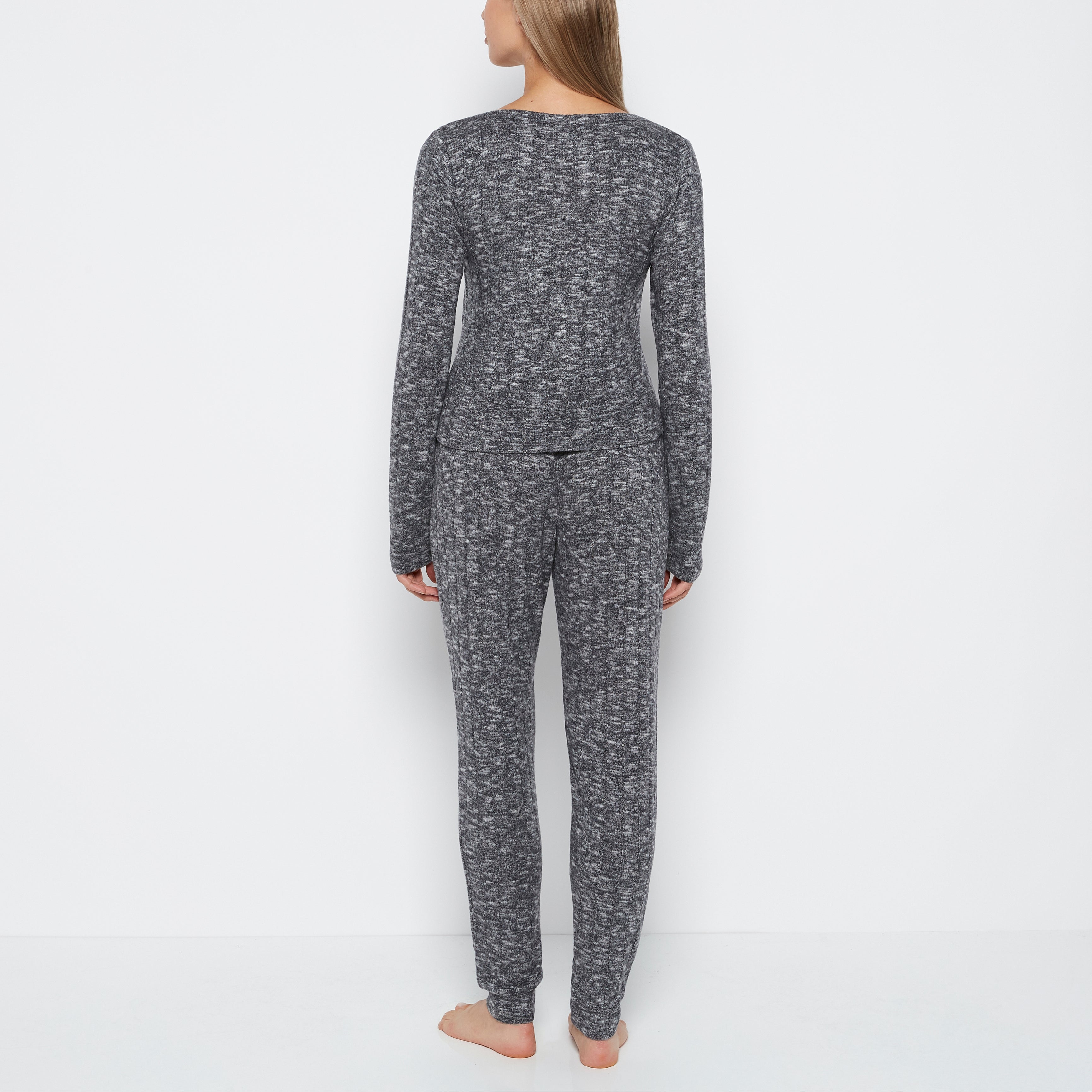 La Senza PJ Set with LS Logo Patch in Tuxedo Black