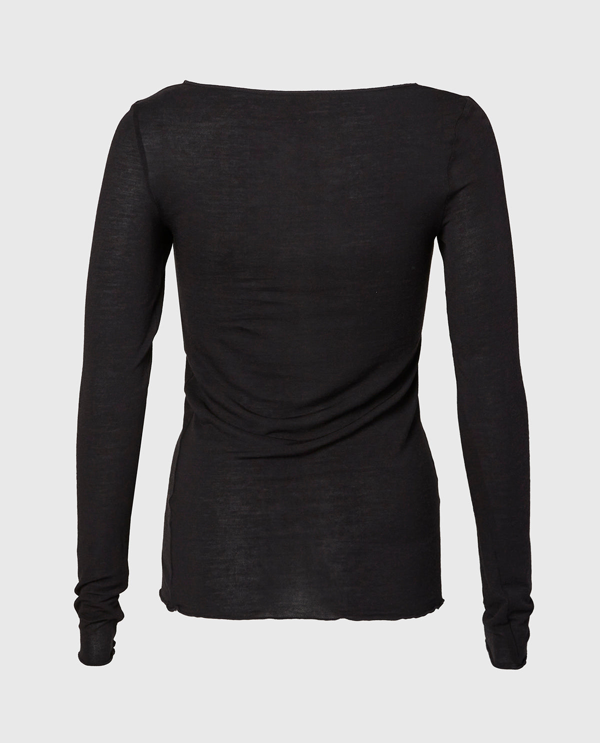La Senza Long Sleeve Modal/Cashmere in Tuxedo Black
