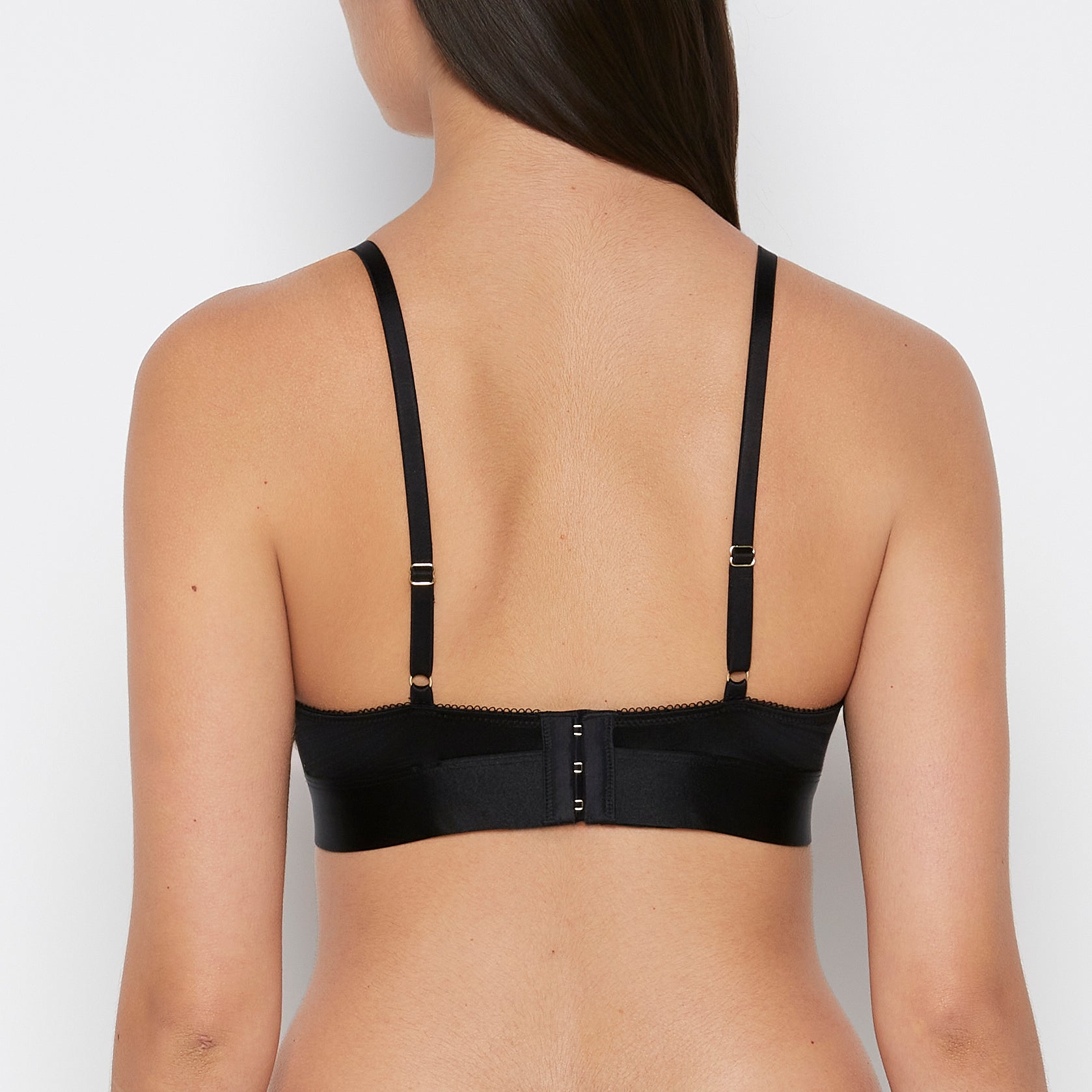La Senza Lace Triangle Top in Tuxedo Black