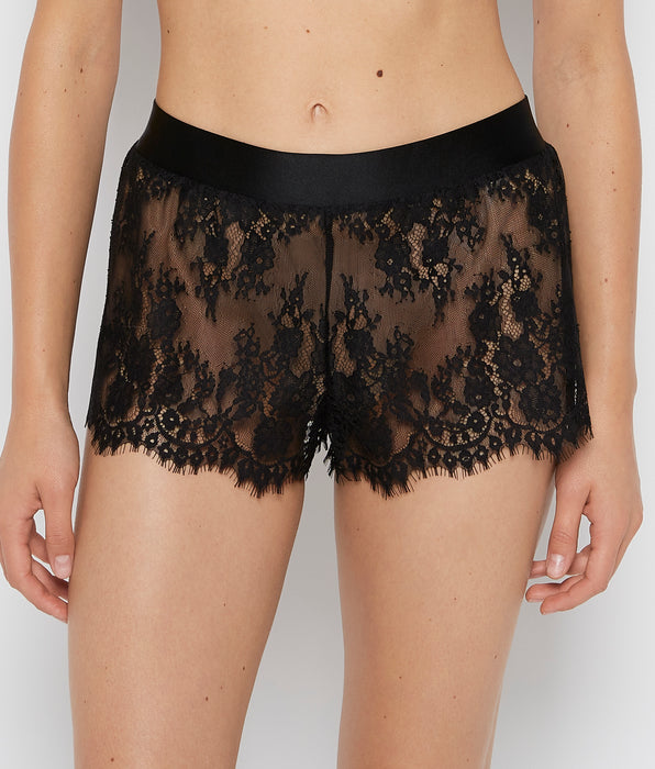 La Senza Lace Short in Tuxedo Black