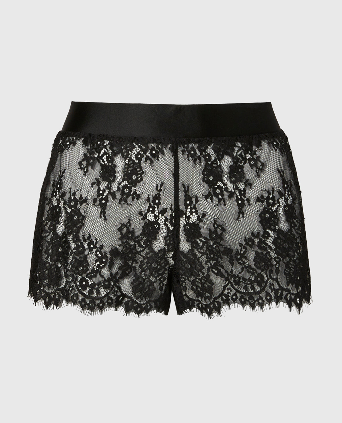 La Senza Lace Short in Tuxedo Black