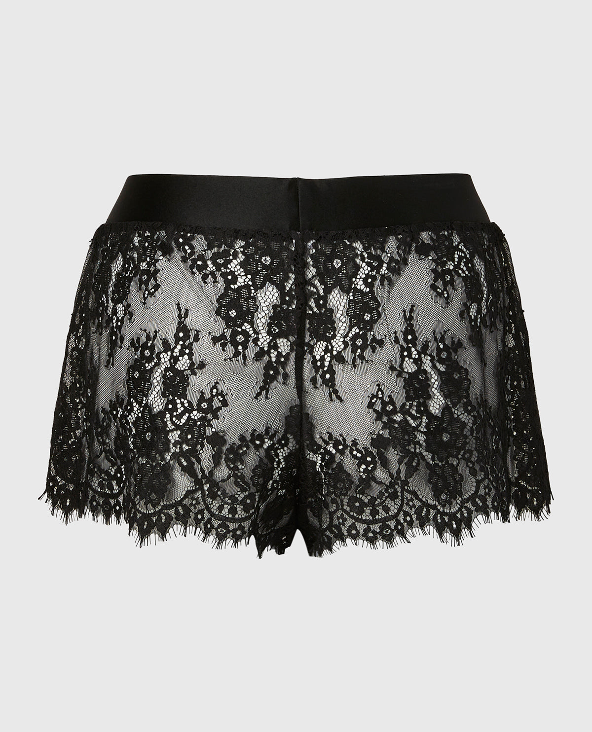 La Senza Lace Short in Tuxedo Black