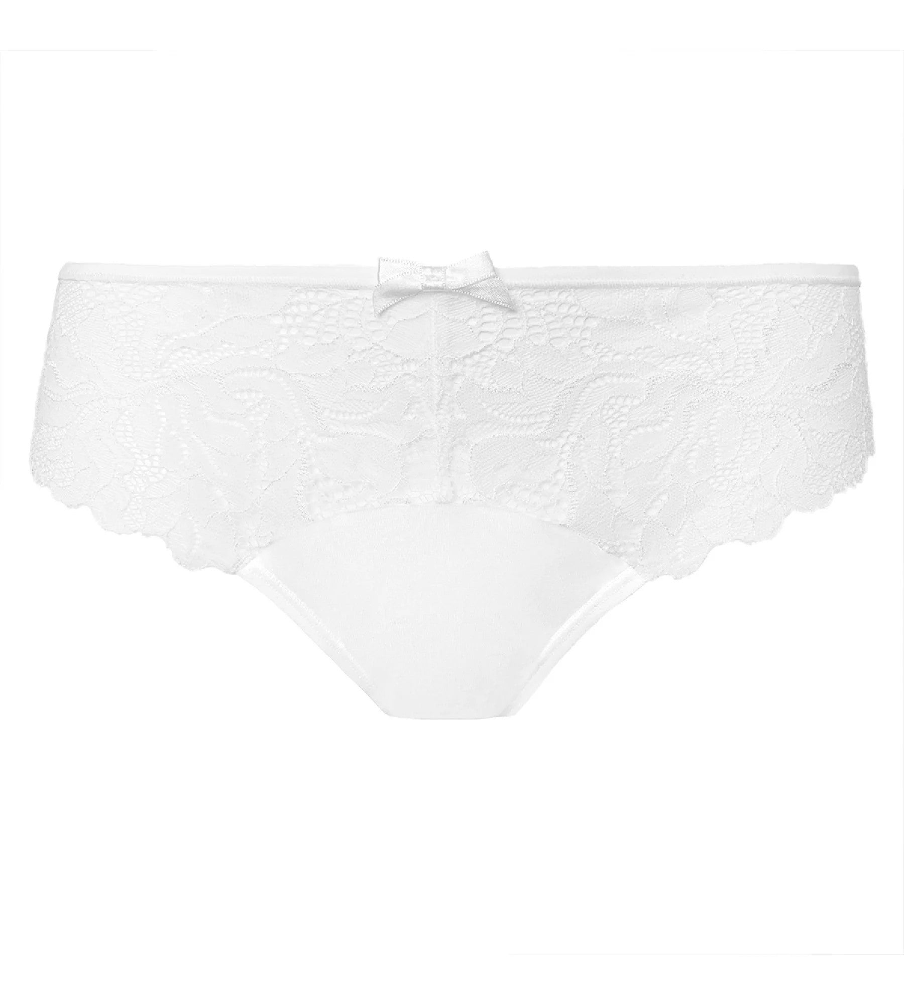 La Senza Generous Essential Microfiber and Lace Briefs in White