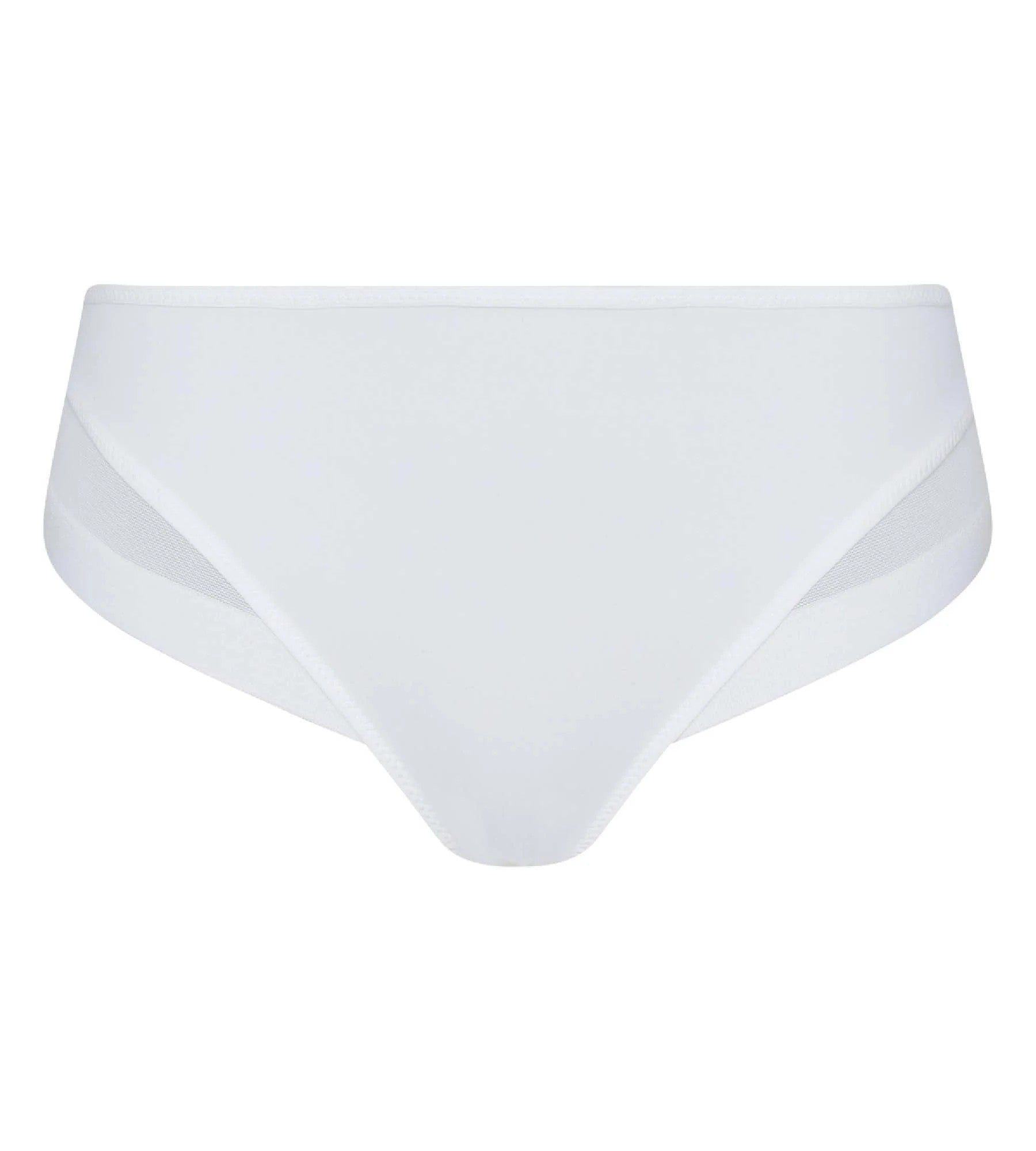 La Senza Generous Microfiber and Tulle Briefs in White