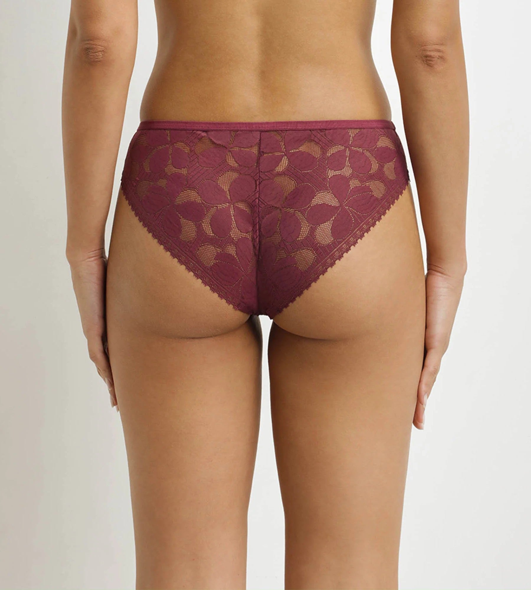 La Senza Lace Art Flowers Brief in Beaujolais