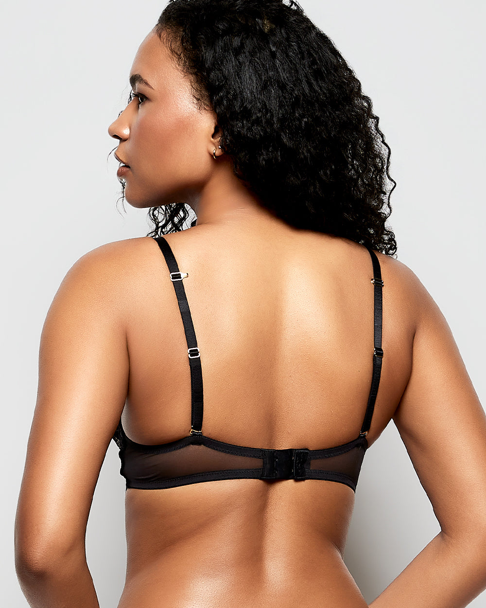 La Senza Lace Push Up Bra in Black and Pink