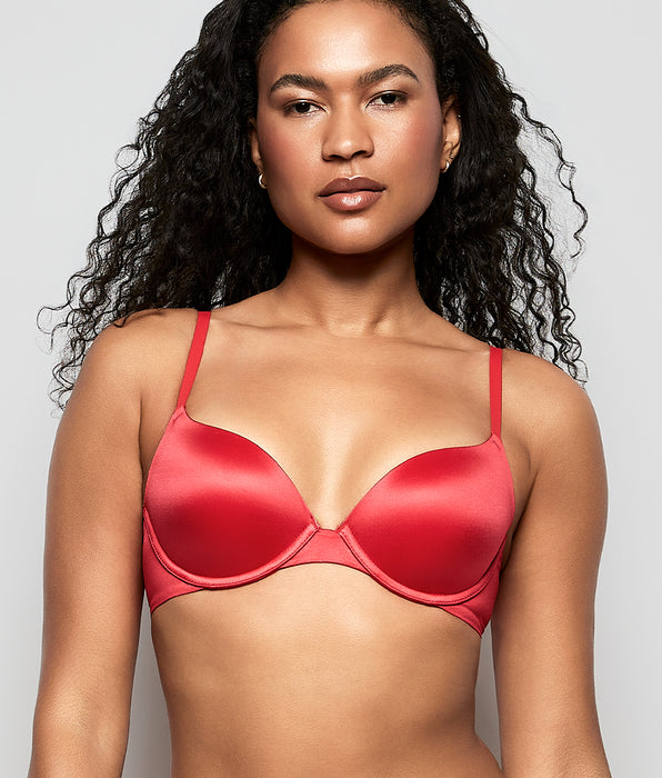 La Senza Comfort Lightly Lined Demi Bra in Cosmo Red