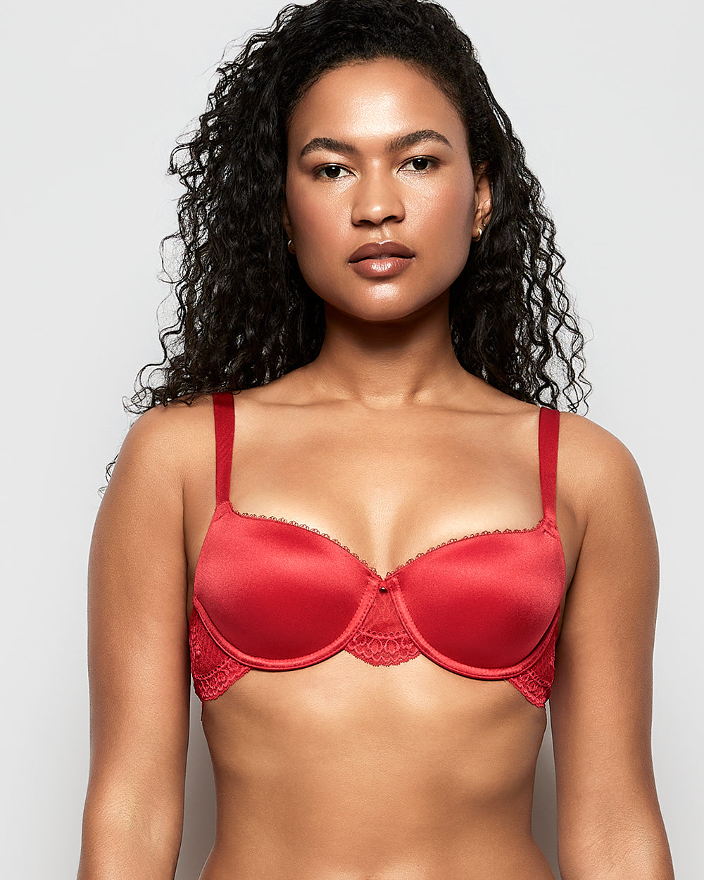 La Senza Soutien-gorge balconnet légèrement doublé avec côté en dentelle rouge cosmo