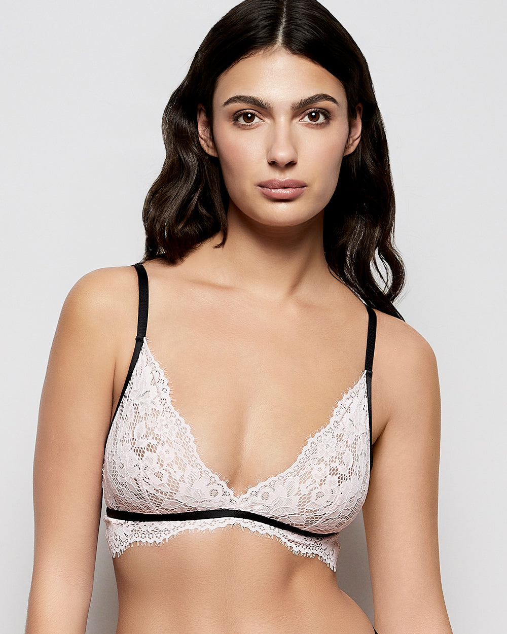 La Senza Unlined Lace Bralette in Pink-A-Boo