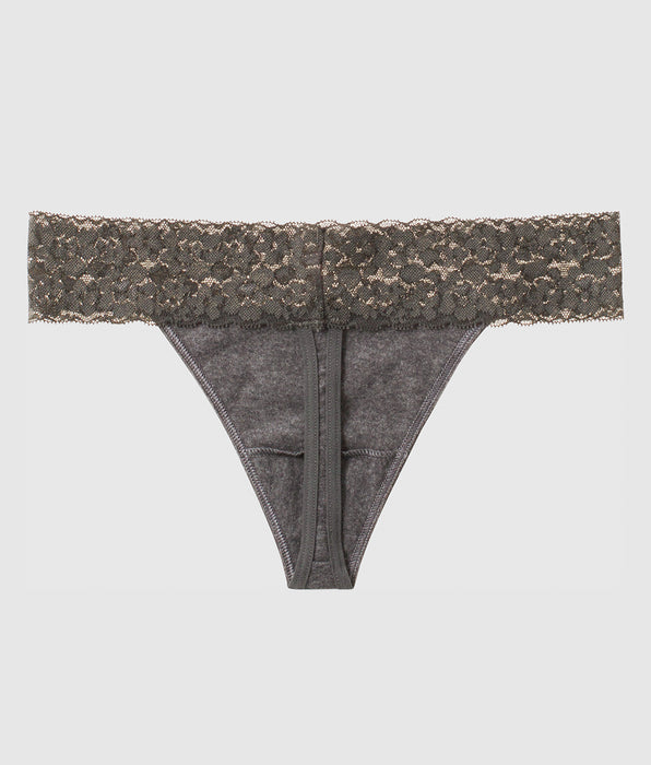 La Senza Thong Panty with Lace Trim
