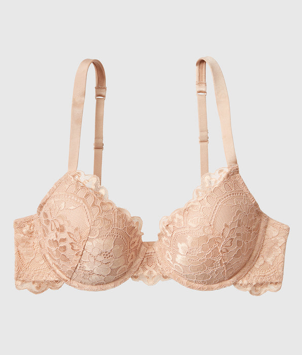 La Senza Lightly Lined Full Coverage Bra with Lace Overlay