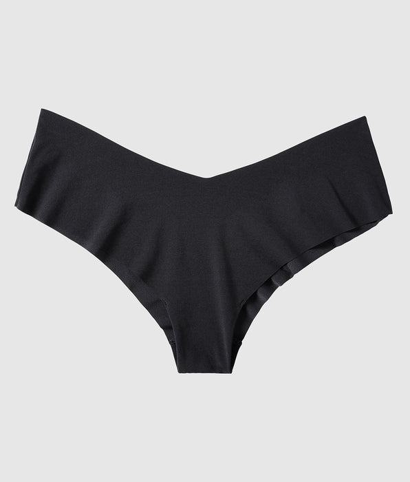 La Senza High Leg Brazilian Panty in Smoulder Black