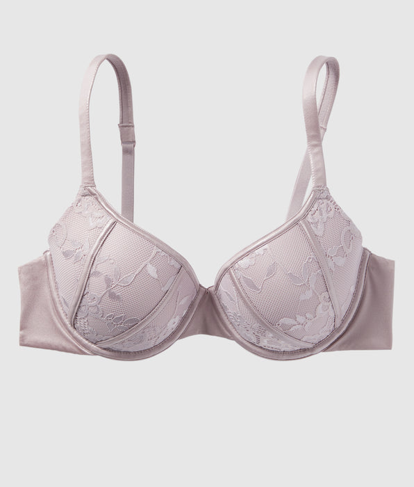 La Senza Lightly Lined Full Coverage Bra with Lace Overlay