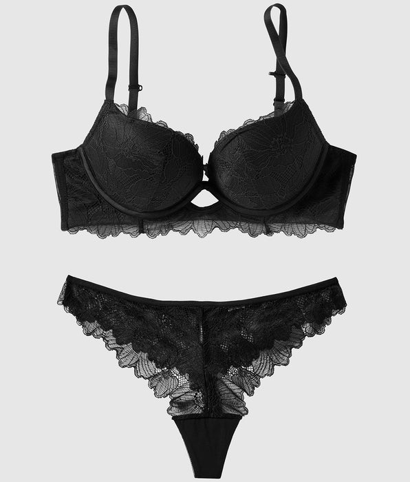 La Senza Push Up Bra with Lace Overlay