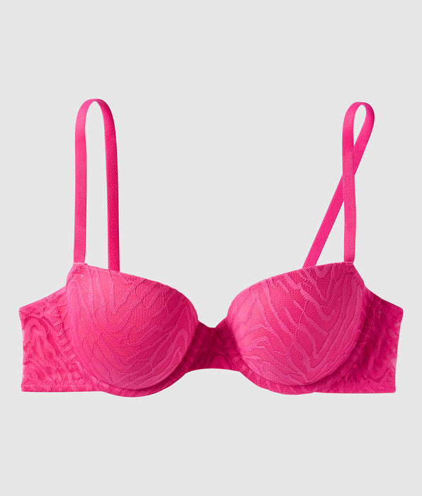 La Senza Lightly Lined Demi Bra Wih Allover Mesh