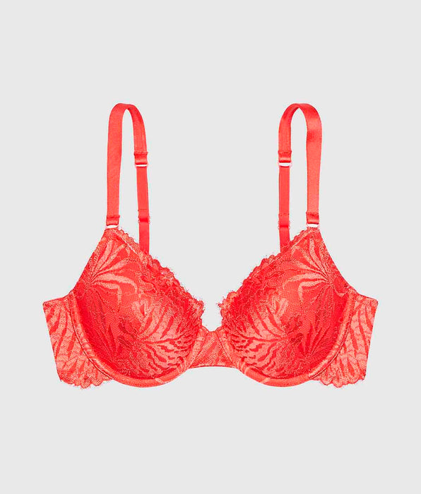 La Senza Lightly Lined Full Coverage Bra with Allover Lace
