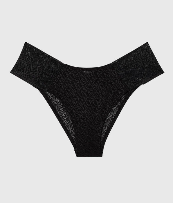 La Senza High Waist Cheeky Panty in Smoulder Black