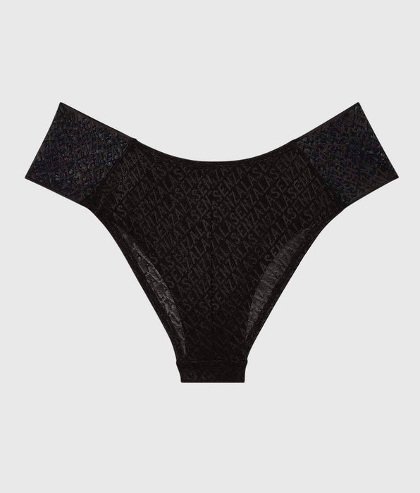 La Senza High Waist Cheeky Panty in Smoulder Black