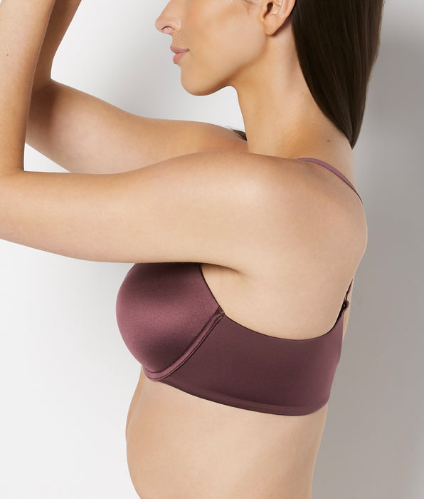 La Senza Comfort Lightly Lined Demi Bra in Plum Wine