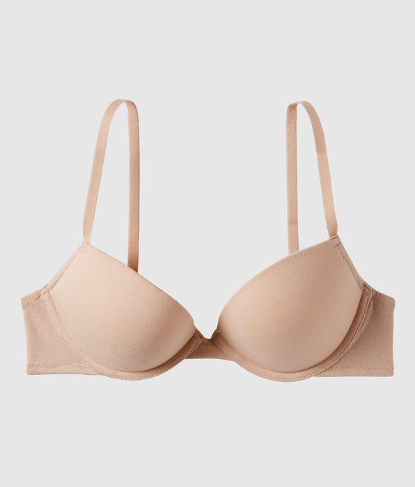 La Senza Cotton Push Up Bra in Rosetan