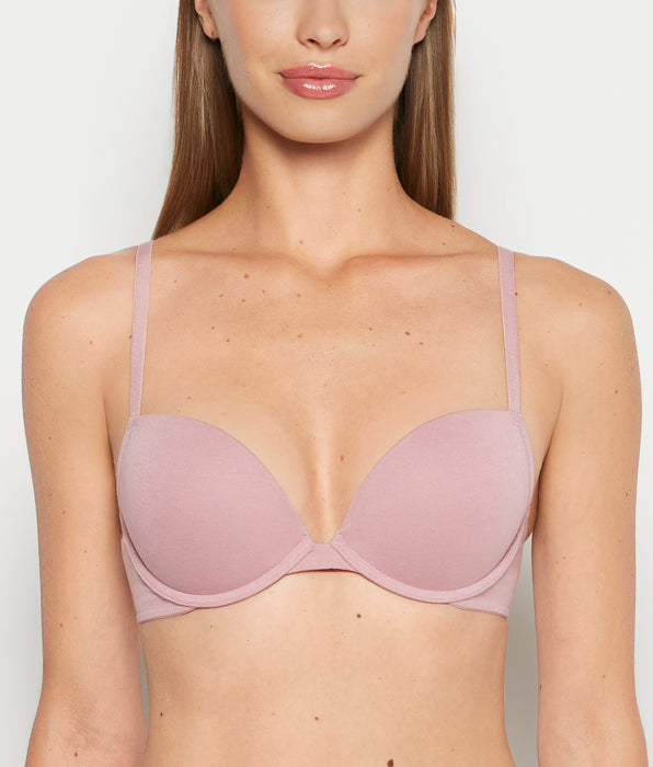 La Senza Cotton Push Up Bra in Sheer Mauve
